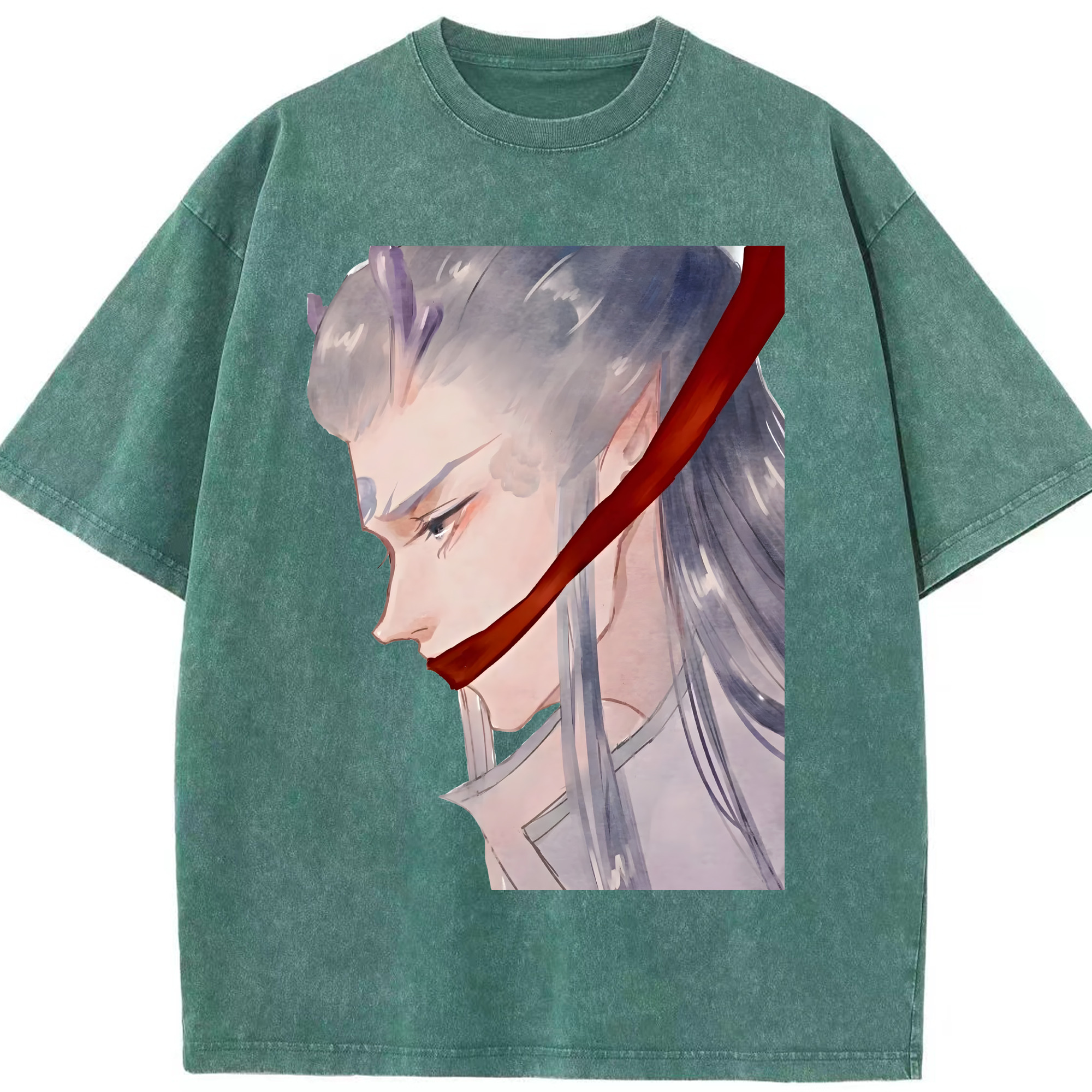 （画像用） Ne Zha 2 ナタ 魔童の大暴れ 綿100% ヴィンテージ風 半袖Tシャツ（フロントプリント）